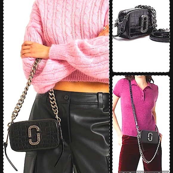 SALE❗️RARE THE MARC JACOBS SNAPSHOT CROC EMBOSSED BAG CHAIN &LEATHER STRAP - Picture 17 of 17